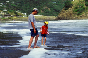 На любимом пляже в Окленде